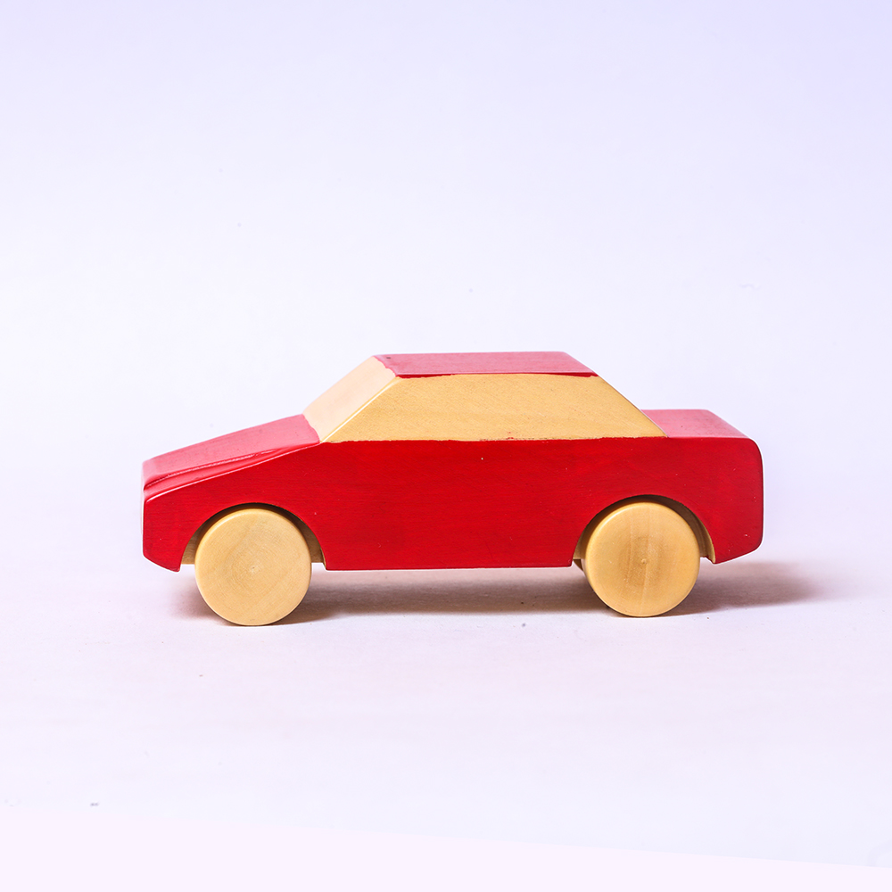 Red Racing Wooden Car Toy