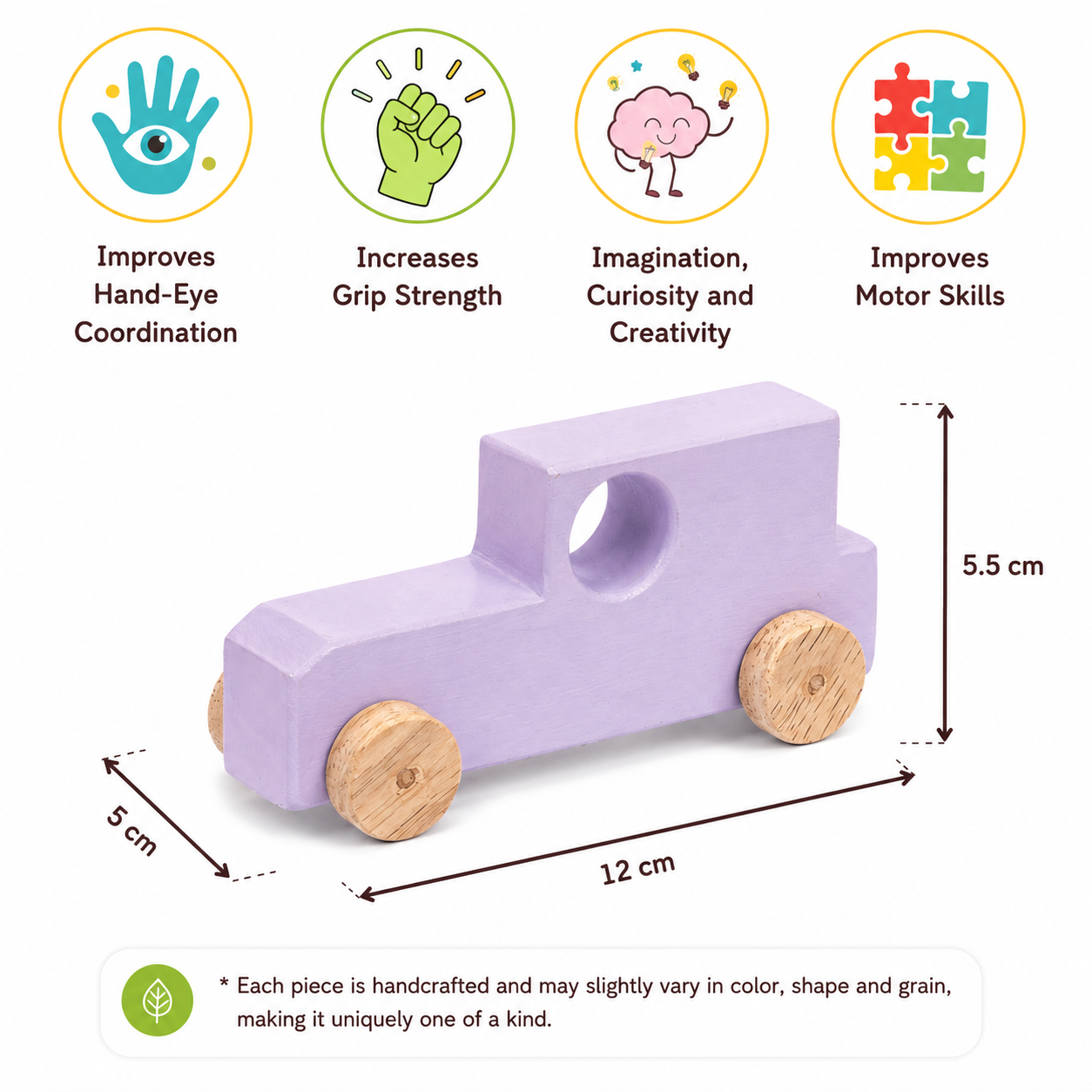 Wooden Retro Toy Car